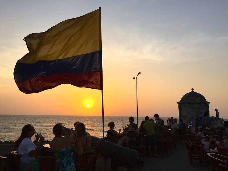 Pôr do sol na Colômbia
