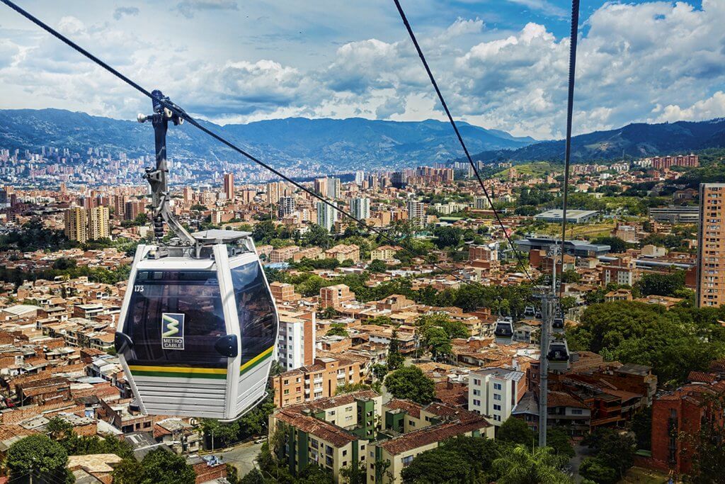 Metrocable em Medellín