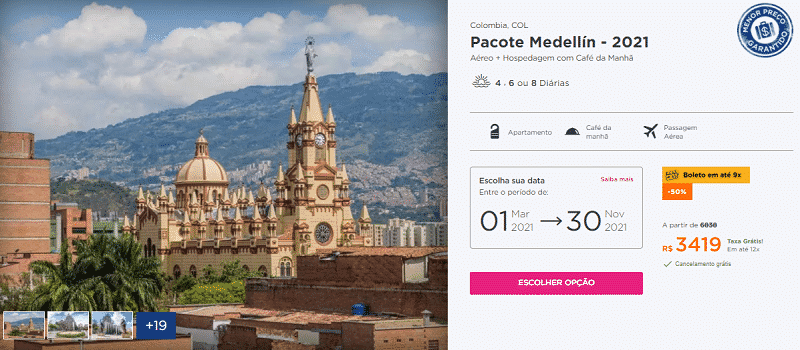 Pacote Medellín 2021 Hurb