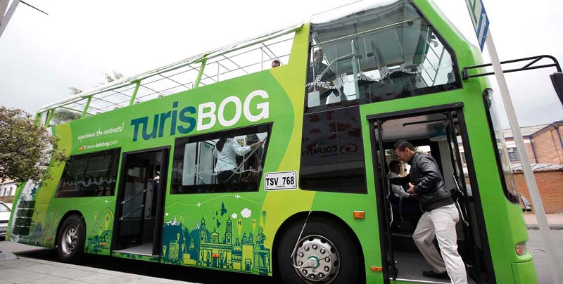 Ônibus turístico em Bogotá