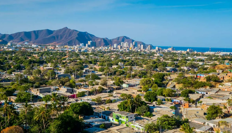Cidade de Santa Marta vista de cima