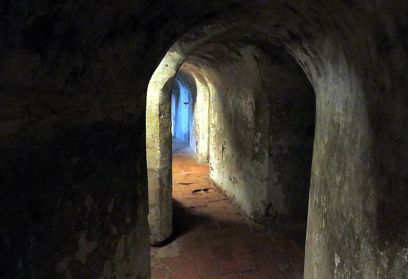 Túnel no Castelo San Felipe de Barajas em Cartagena