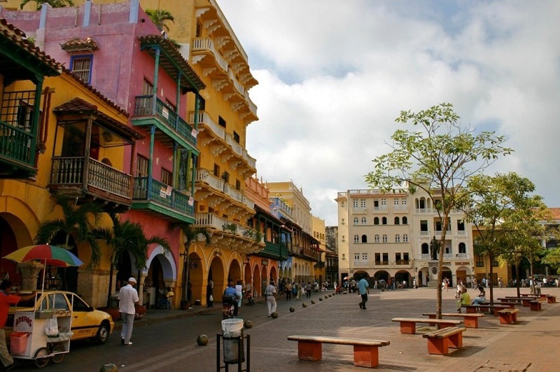 Céu nublado no inverno em Cartagena