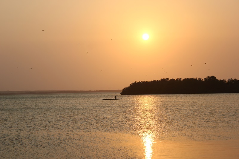 Pôr do sol em Bocas de Ceniza em Barranquilla