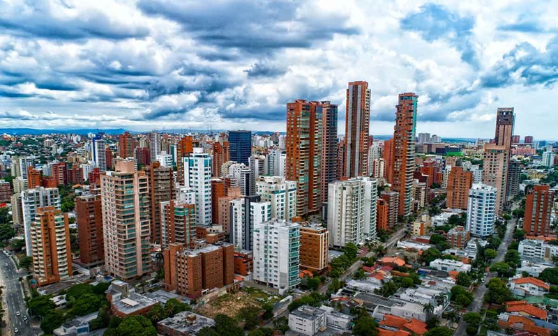 Vista ampla da cidade de Barranquilla