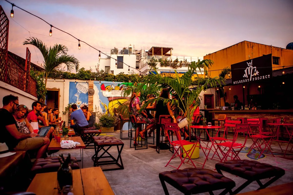 Terraço do Alquimico Bar em Cartagena