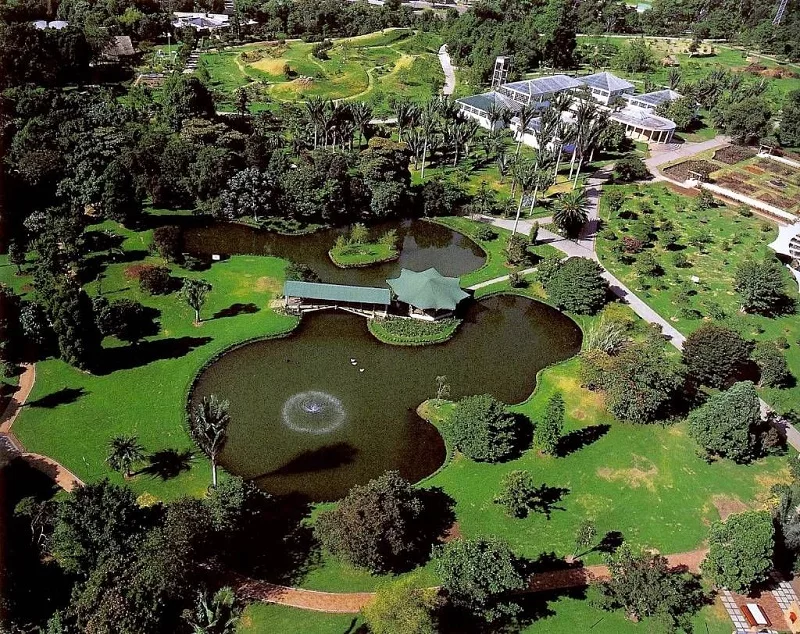 Vista ampla do Jardim Botânico de Bogotá