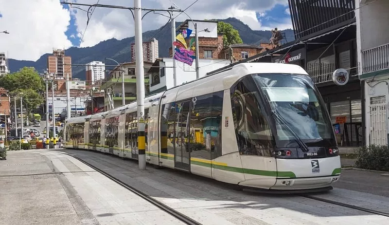 Metrô na cidade de Medellín na Colômbia