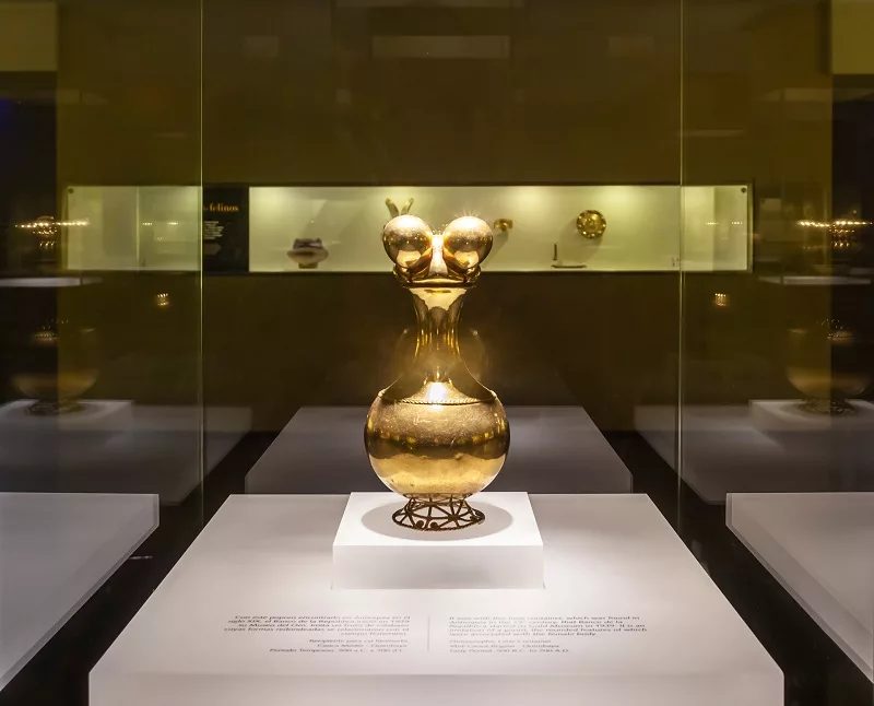Exibição no Museo del Oro em Bogotá