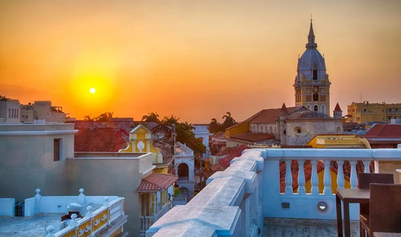 Pôr do sol em Cartagena