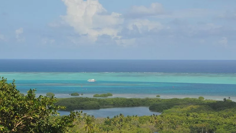 Vista do bairro La Loma em San Andrés